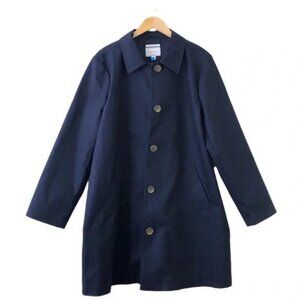 Charter Club Plus Navy Blue Weather Resistant Button Down Pea Coat Jacket Medium